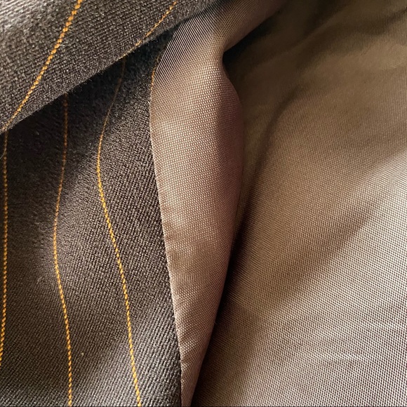 BCBGMaxAzria brown pinstripe professional blazer - Picture 13 of 16